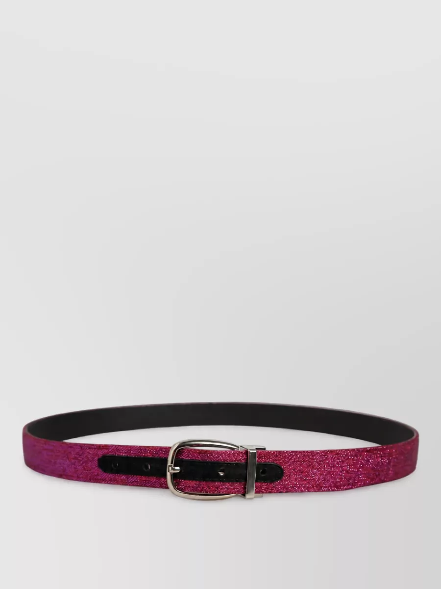 Dolce&Gabbana Leather Glitter Belt