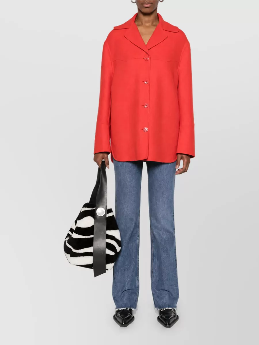 Ermanno Scervino Virgin Wool Single Breasted Coat