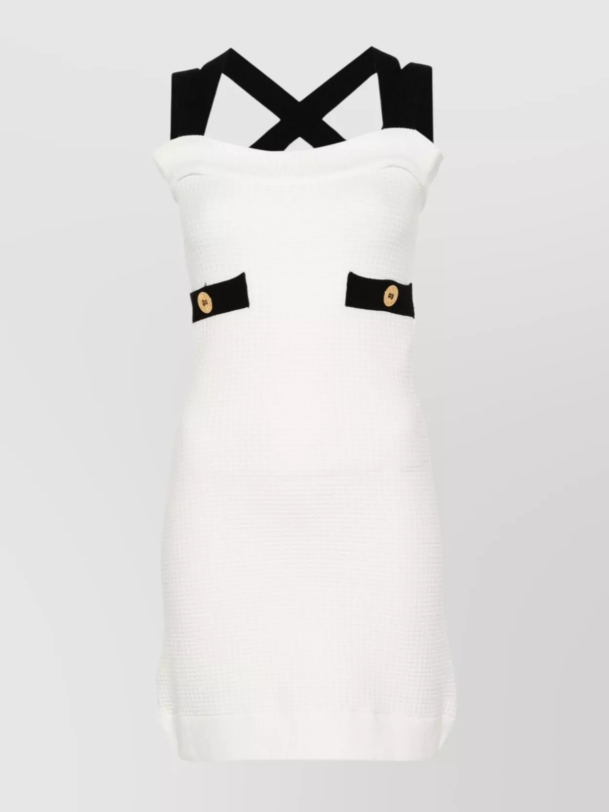Shop Patou Contrasting Trim Sleeveless Dress