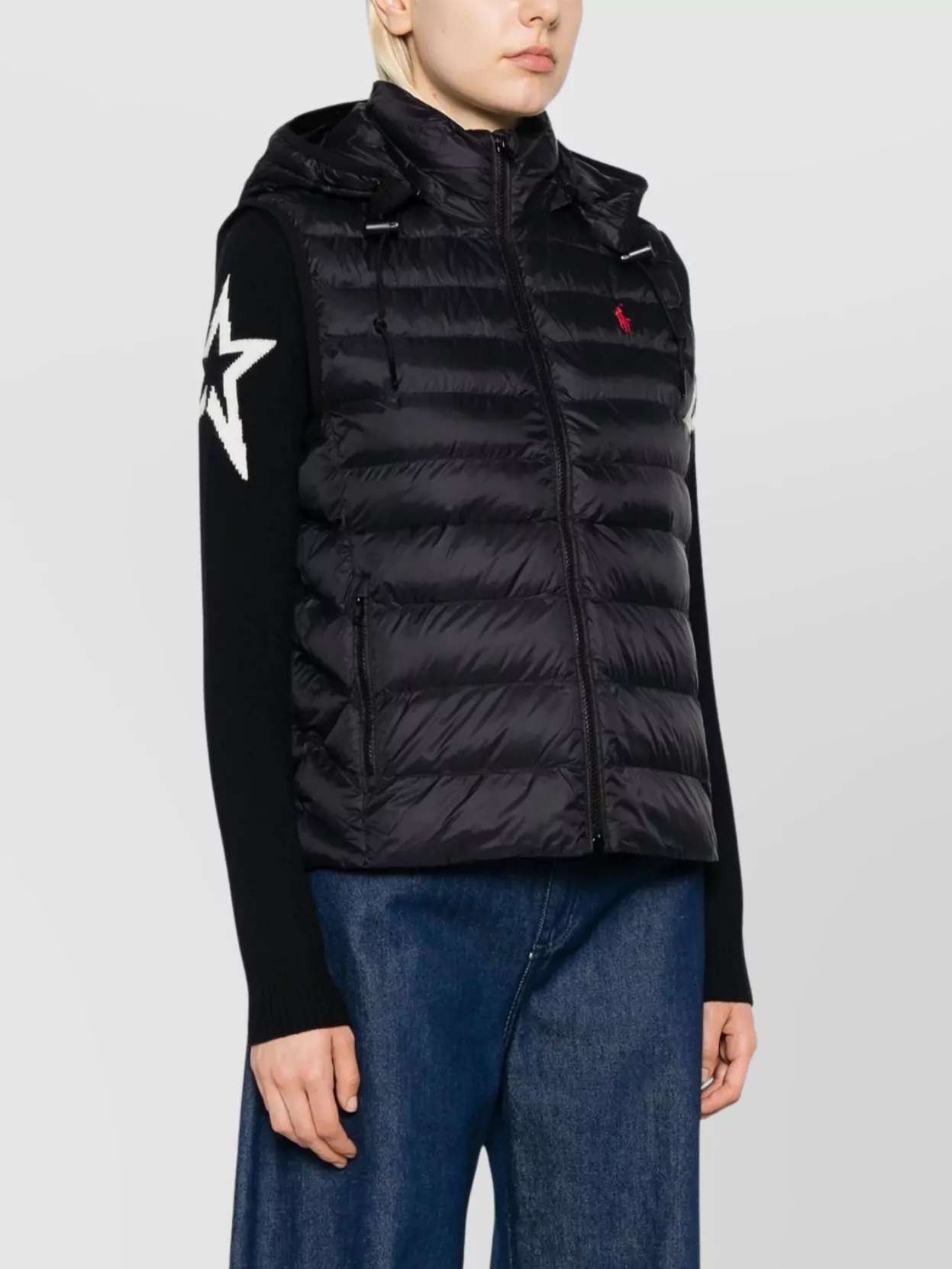Ralph Lauren Hooded Sleeveless Quilted Jacket