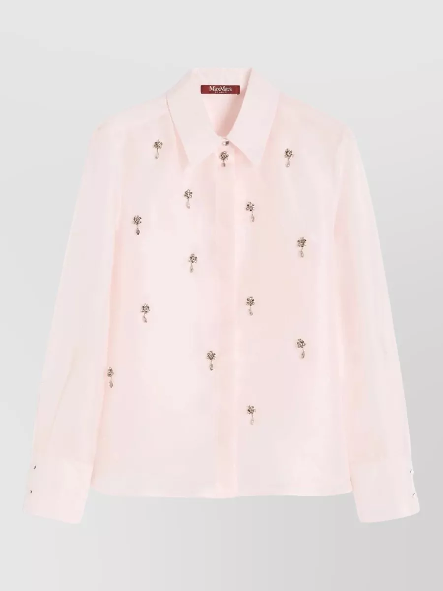 S Max Mara Silk Long-Sleeve Shirt