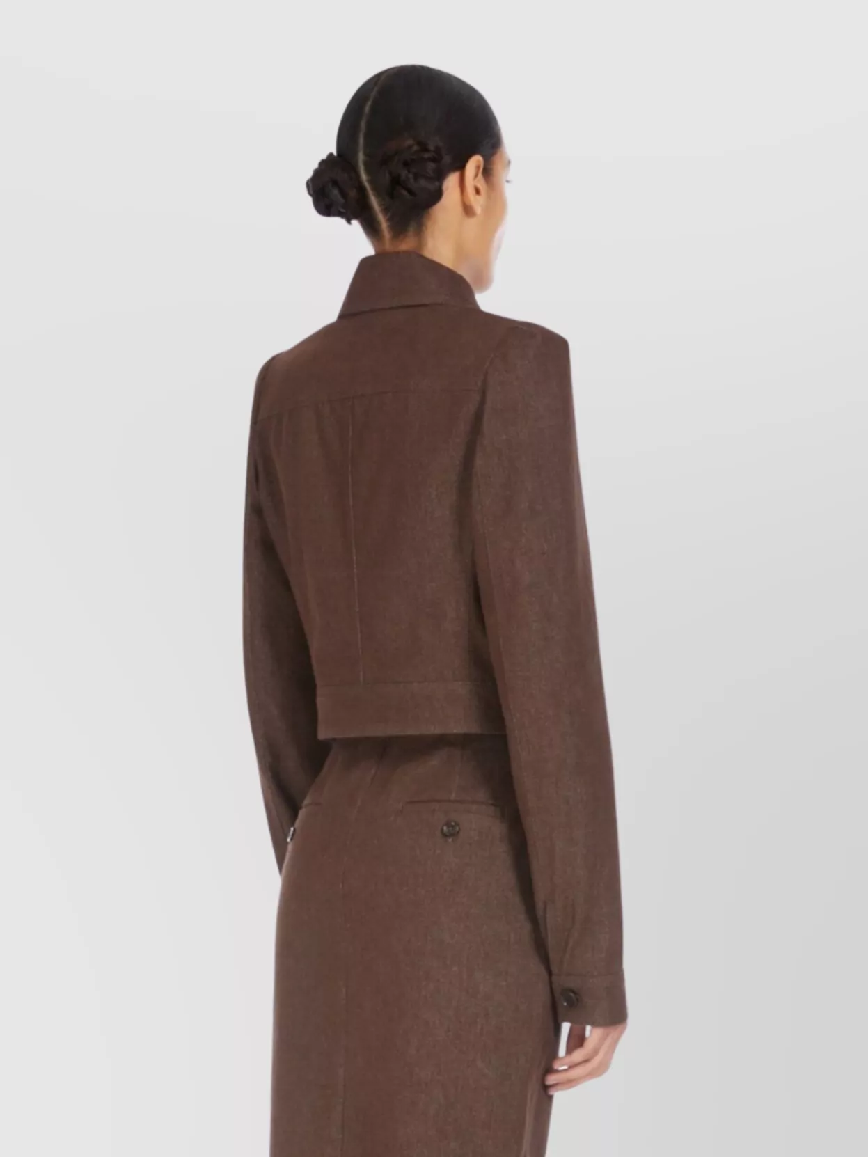 Max Mara Belted Jacket With Buttoned Cuffs And Epaulettes