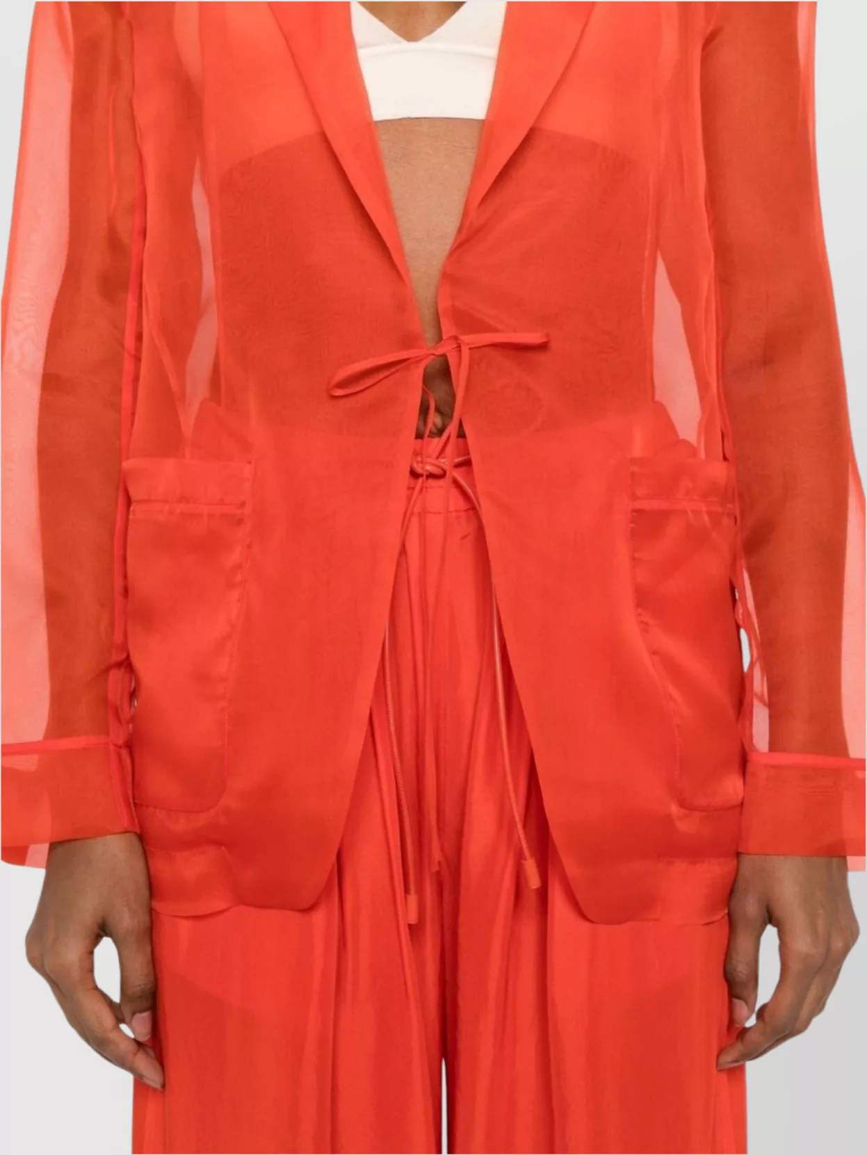 Forte Forte Sheer Silk Organza Jacket With Pockets