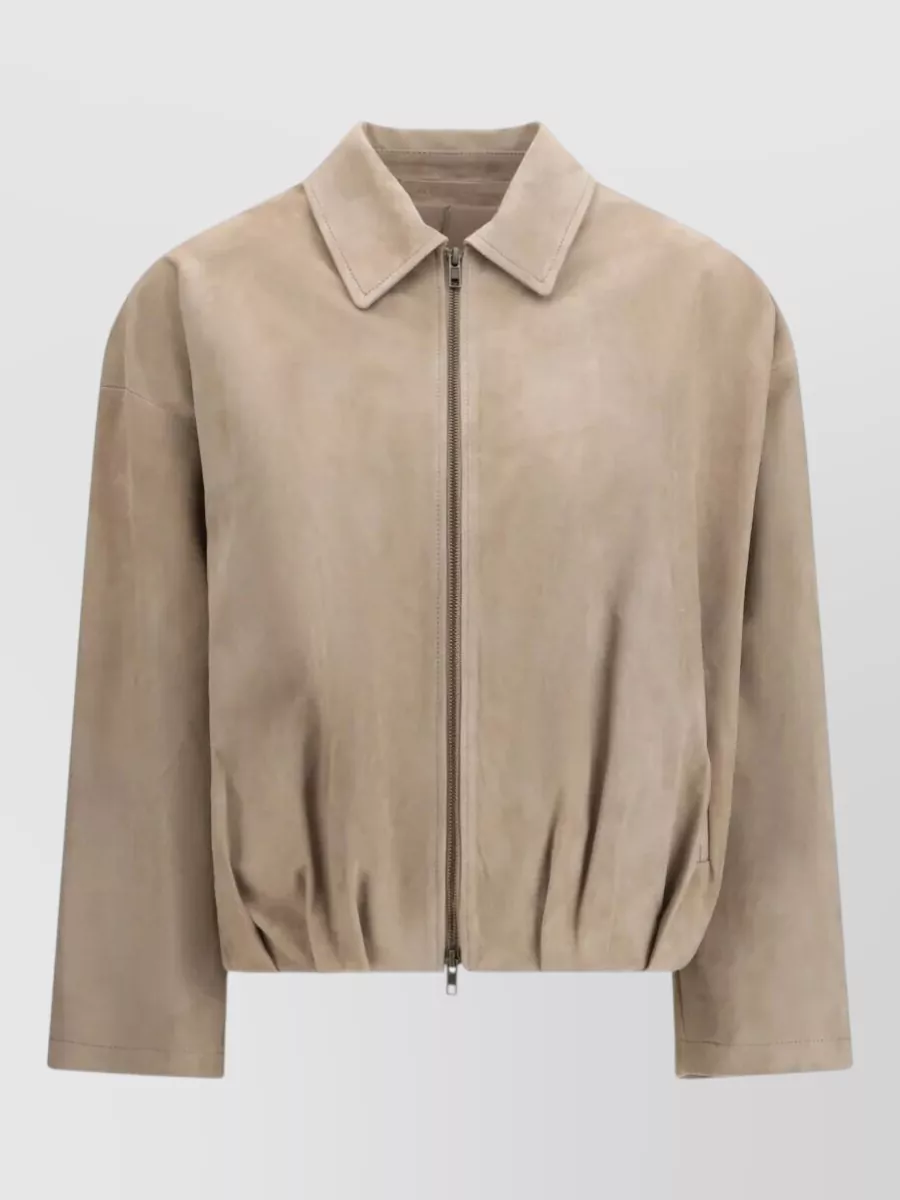 Salvatore Santoro suede bomber jacket