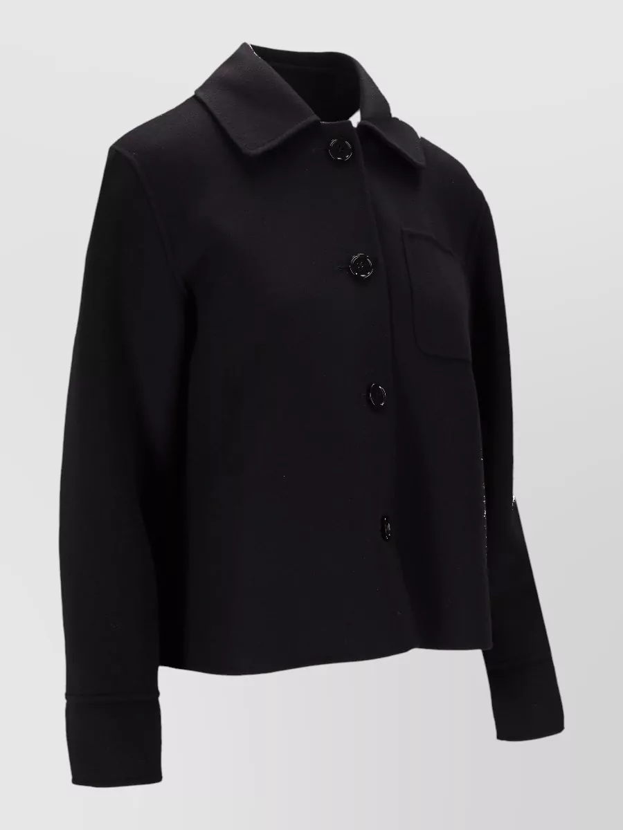 S Max Mara Jacket Long Sleeves Collared Neck Chest Pocket