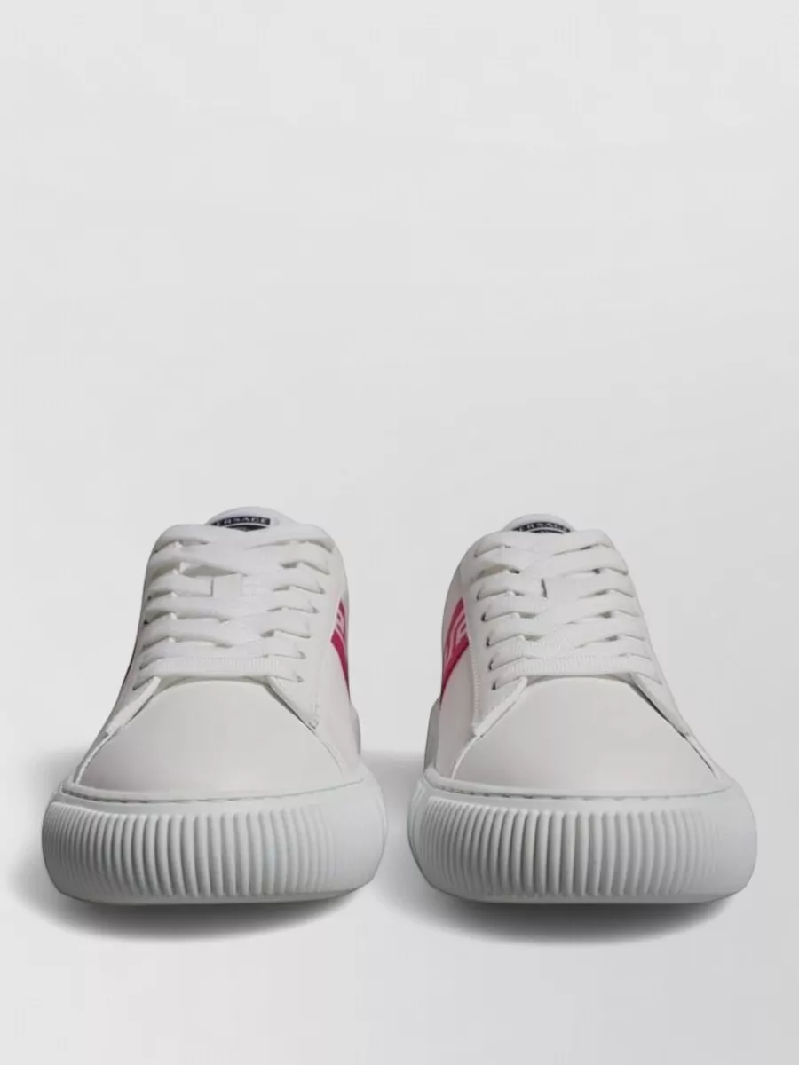 Versace leather greca print platform low-top sneakers