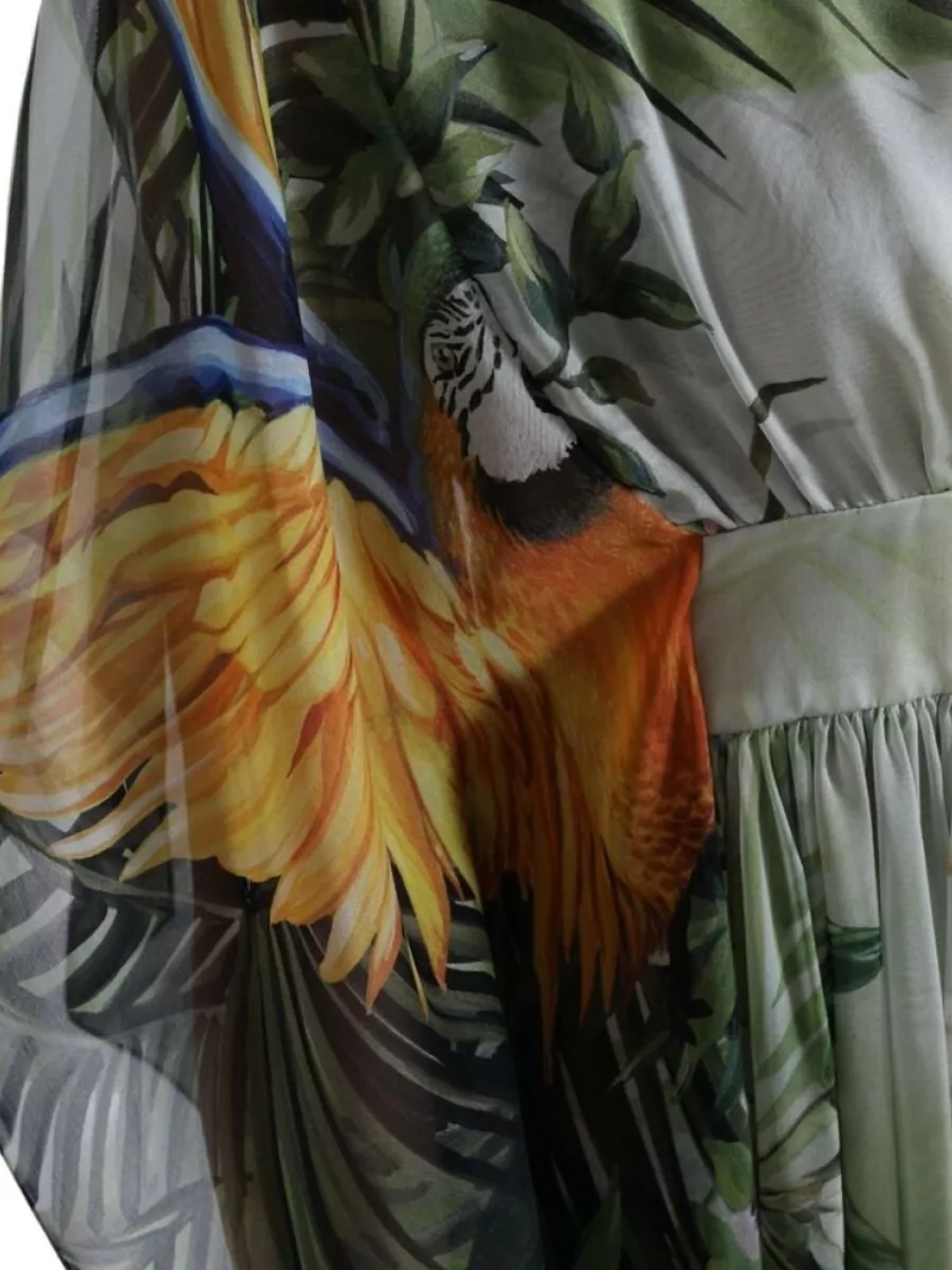 Dolce&Gabbana Silk Jungle Print Maxi Dress