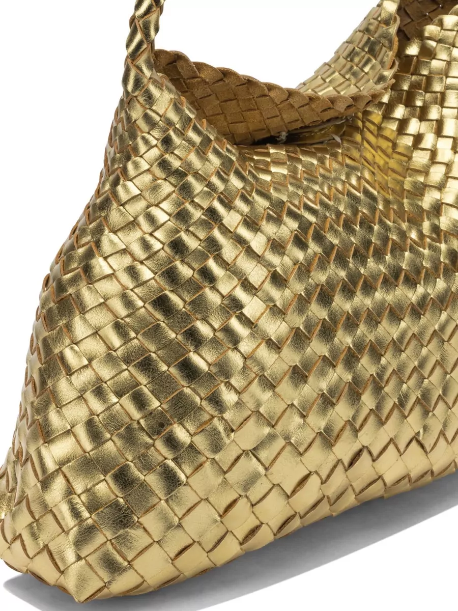 Dragon Diffusion Metallic Single Handle Woven Shoulder Bag