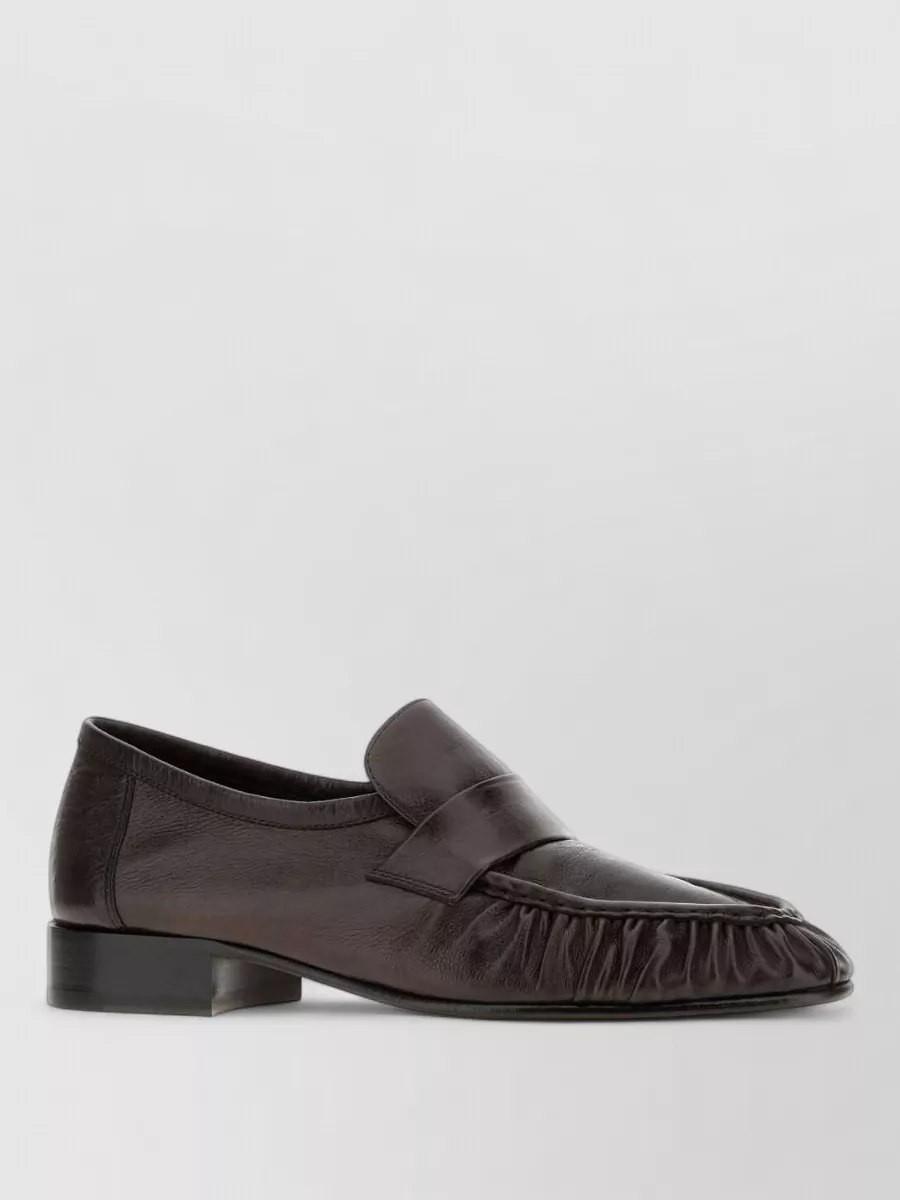 The Row Leather soft loafers