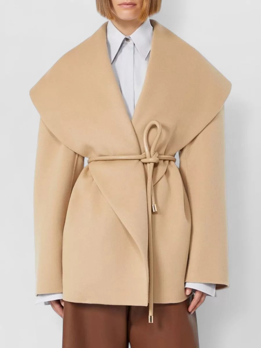 Sportmax Virgin Wool Belted Single-Breasted Coat