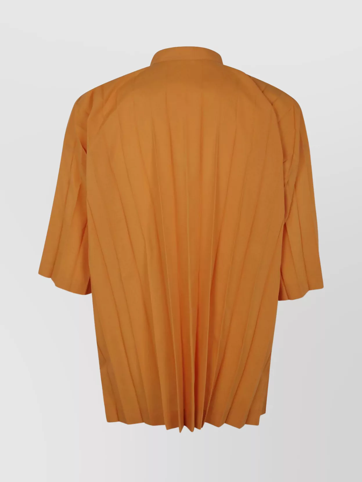 Homme Plisse Issey Miyake Modern Mandarin Collar Half Sleeve Shirt