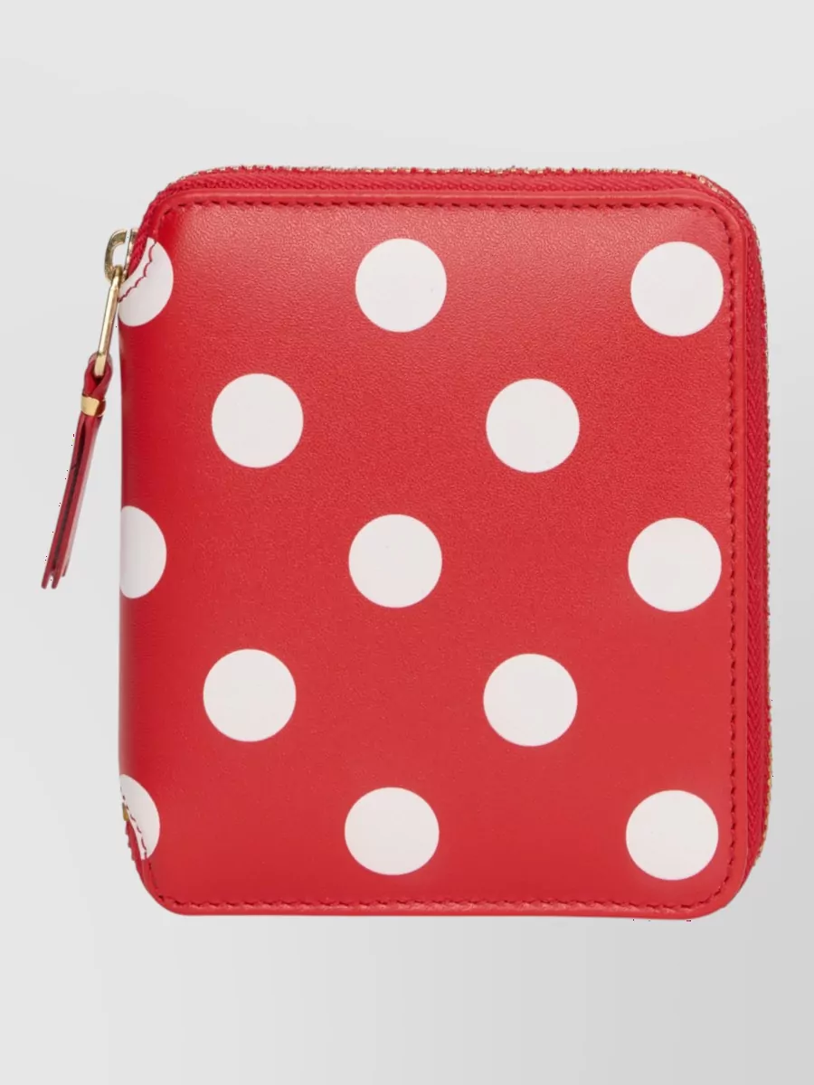 Comme des Garçons leather polka dot wallet