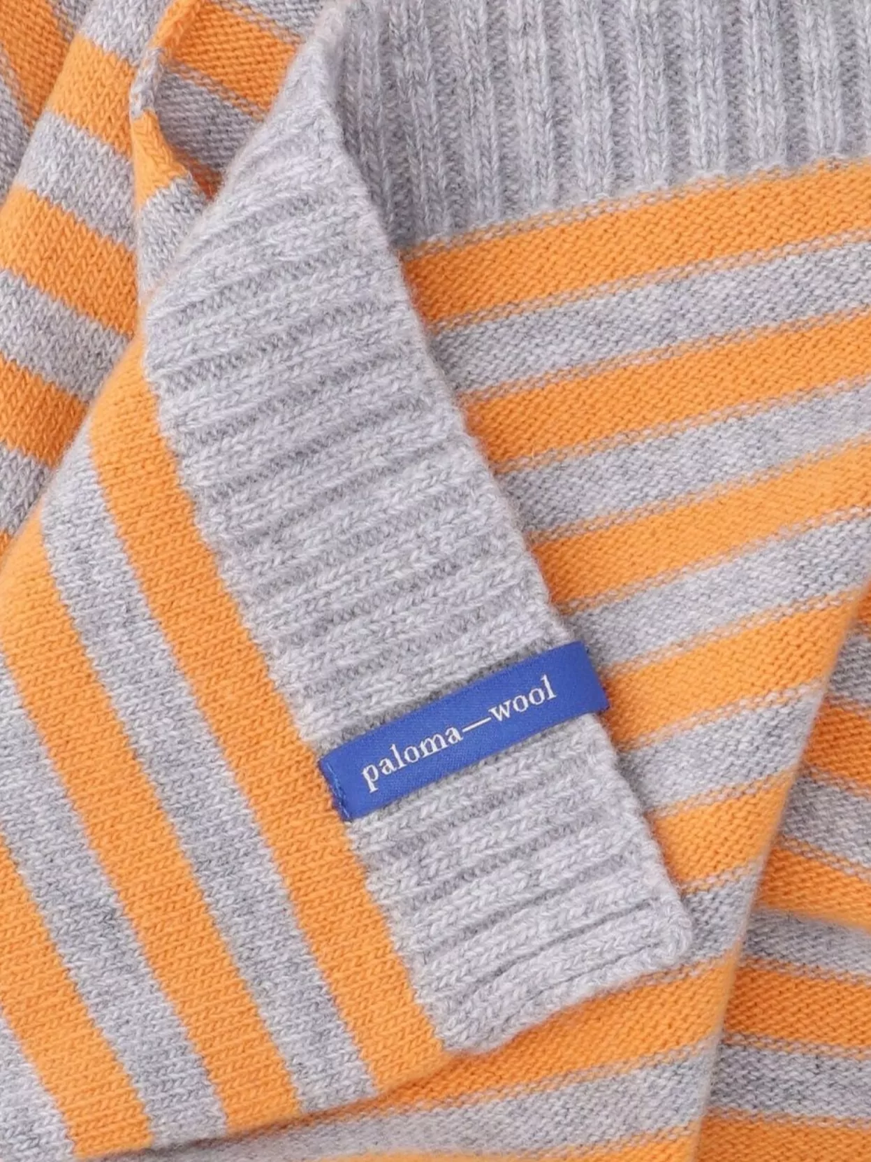 Paloma Wool Striped Pattern Scarf Ribbed Edges In Multi