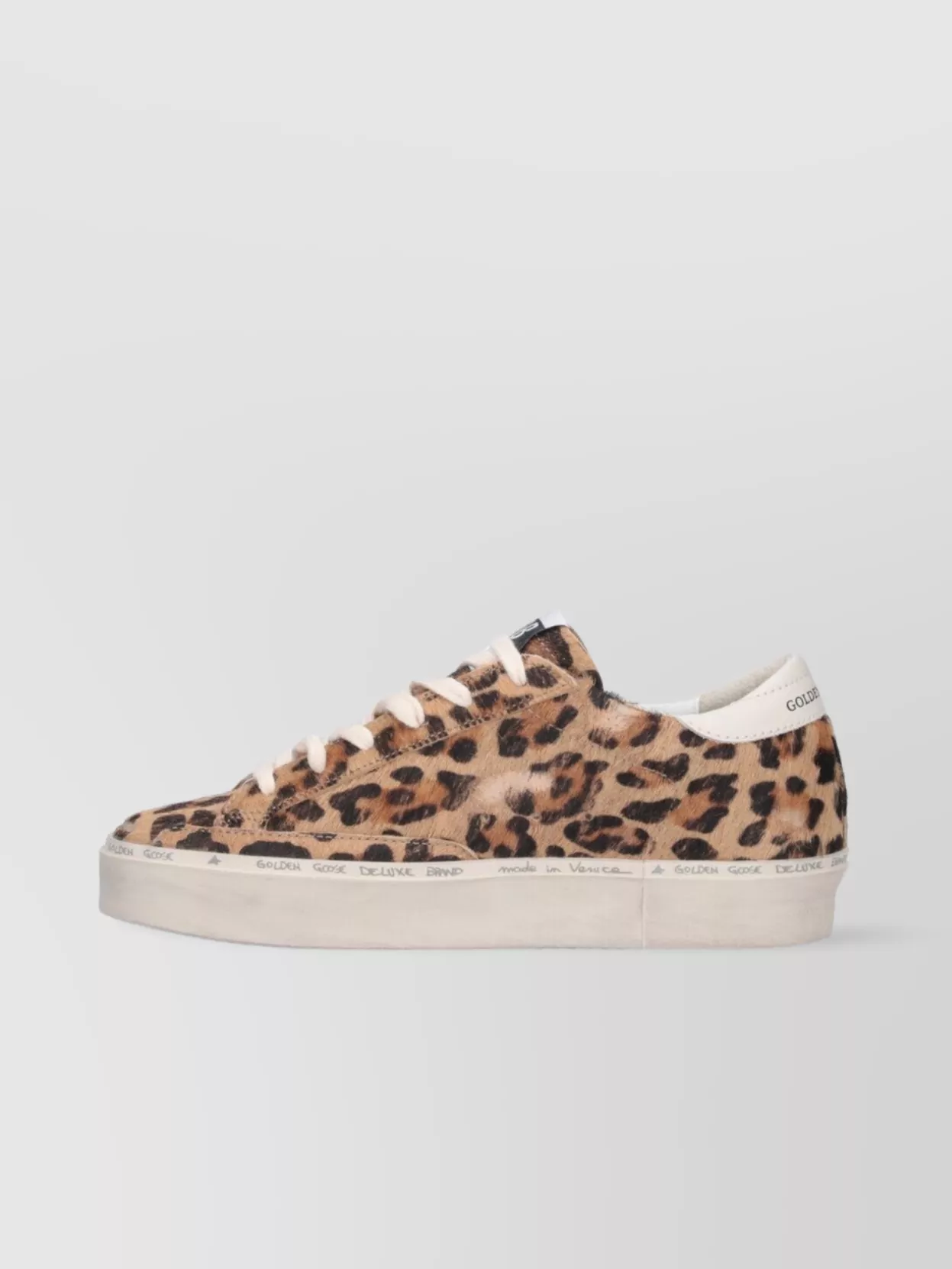 Golden Goose Animal Print Low Top Sneakers With Star Detail