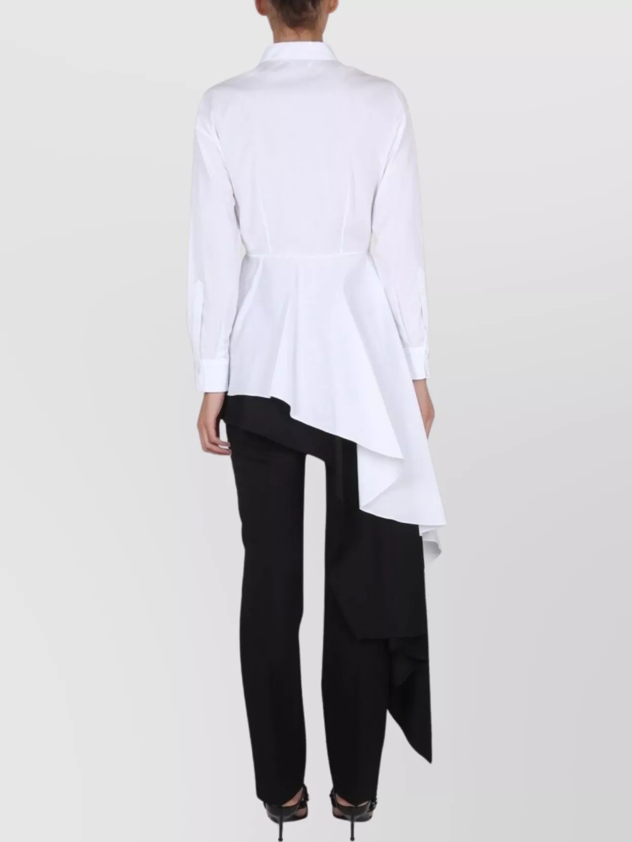 Alexander Mcqueen Asymmetric Hemline Collar Cuff Sleeves