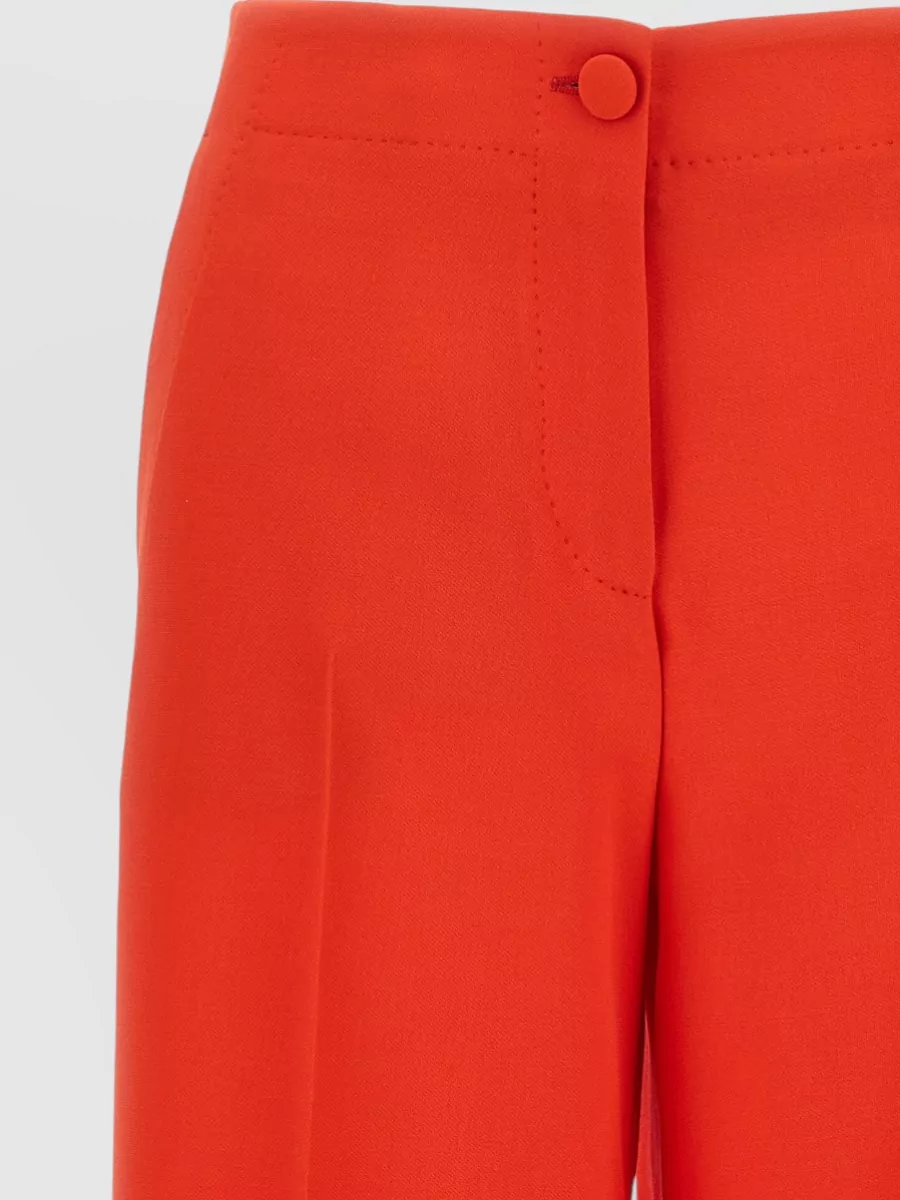 Brioni Silk Wool Wide-Leg Trousers