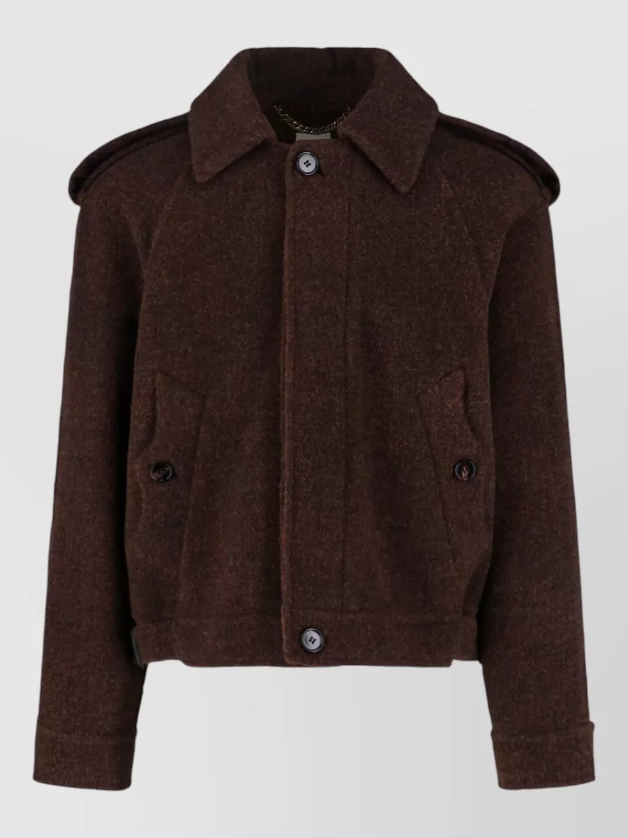 Burberry Casual Jacket With Folded Collar And Long Sleeves