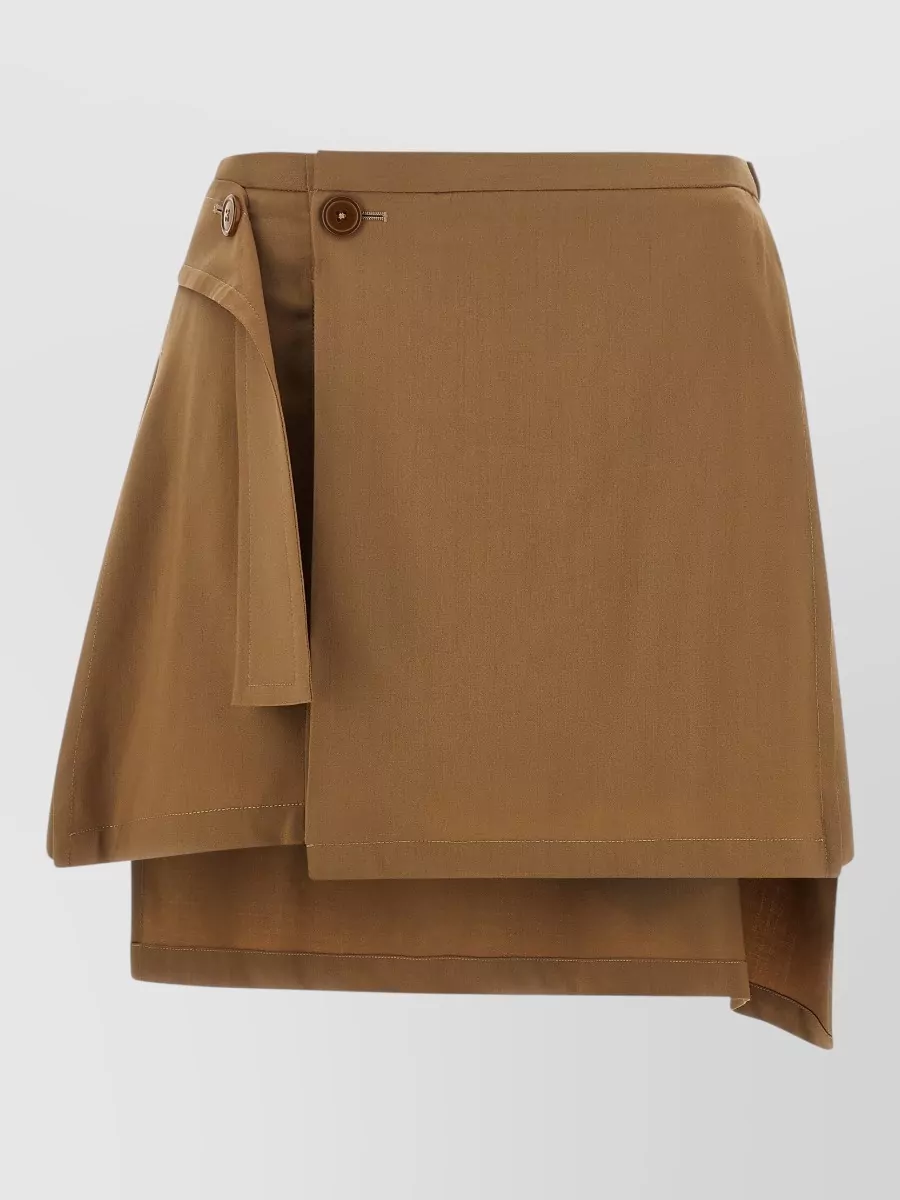 Vivienne Westwood virgin wool draped asymmetric mini skirt