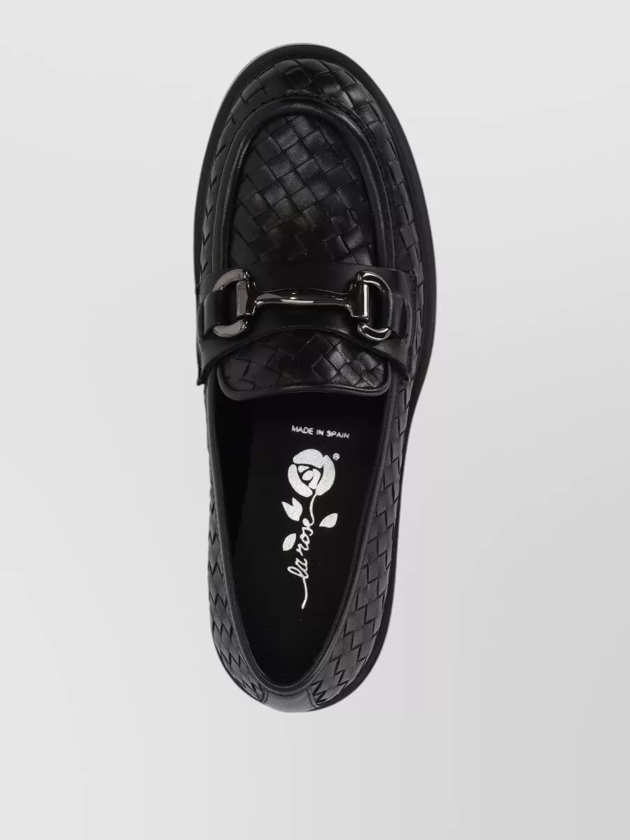 La Rose Braided Leather Loafers
