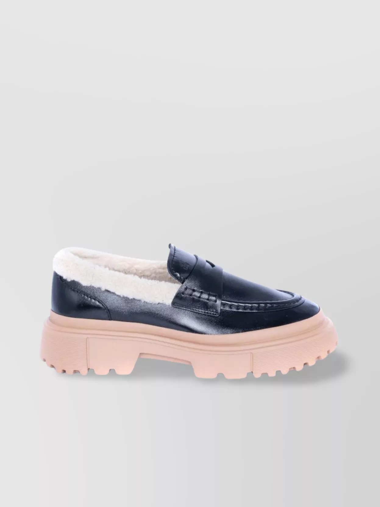 Hogan Loafers Chunky Sole Round Toe In Pink