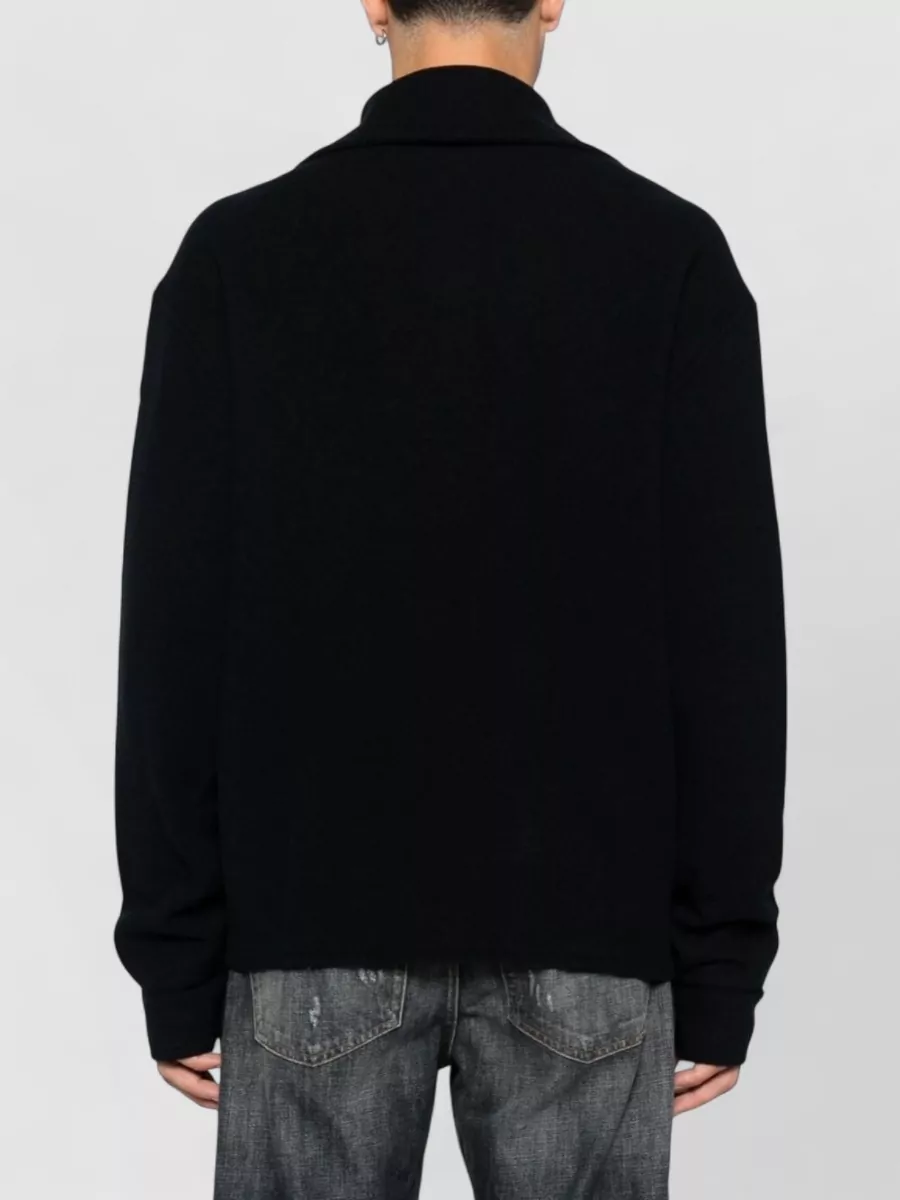 Emporio Armani Virgin Wool Half Zip Turtleneck Jumper