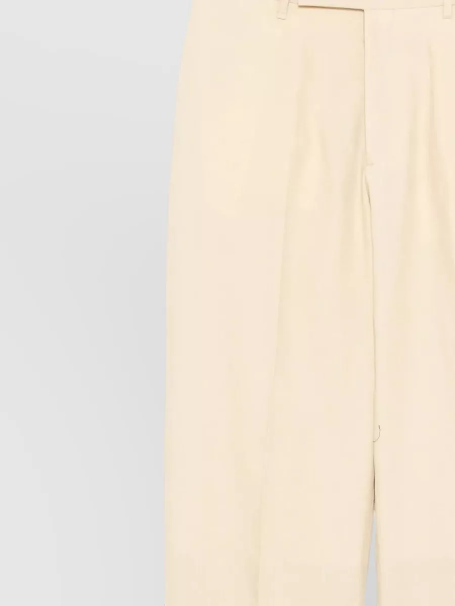 Paul Smith Linen Relaxed-Fit Pleated Straight-Leg Trousers
