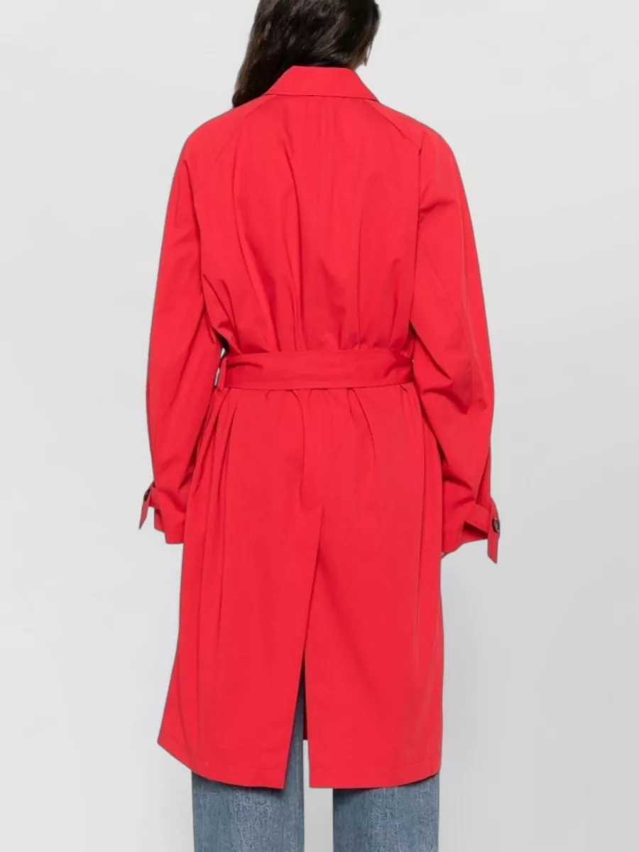 Totême Long Cotton Trench Coat Belted Waist