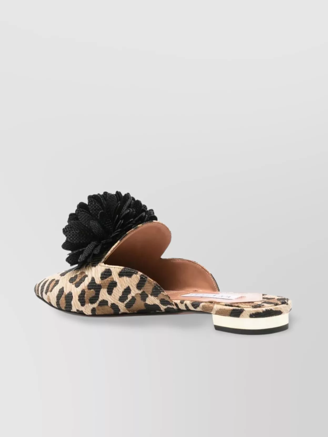 Aquazzura Floral Leopard Pointed Toe Mule
