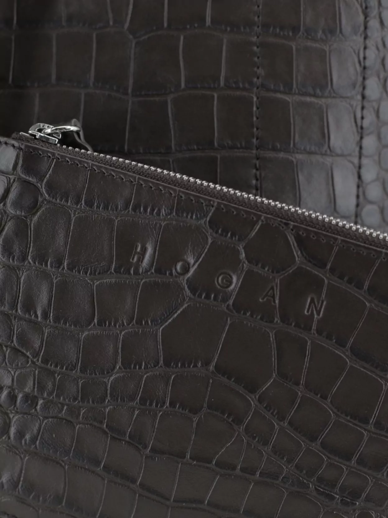 Hogan Crocodile Leather Crossbody Bag