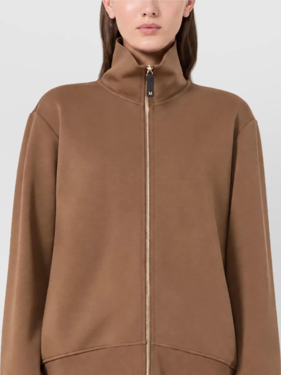 S Max Mara High-Neck Zip-Up Sweatshirt