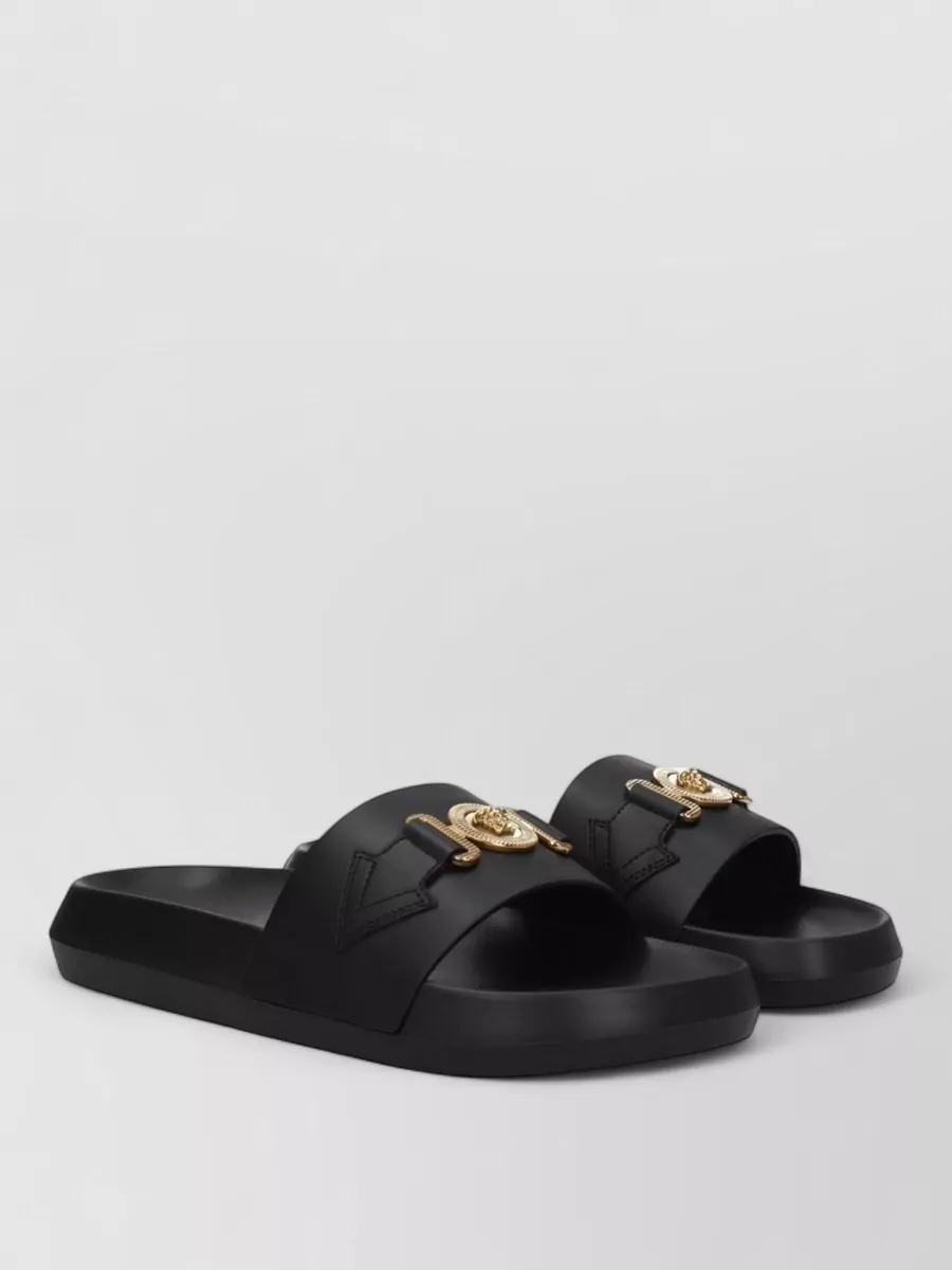 Versace Leather Slide Sandals