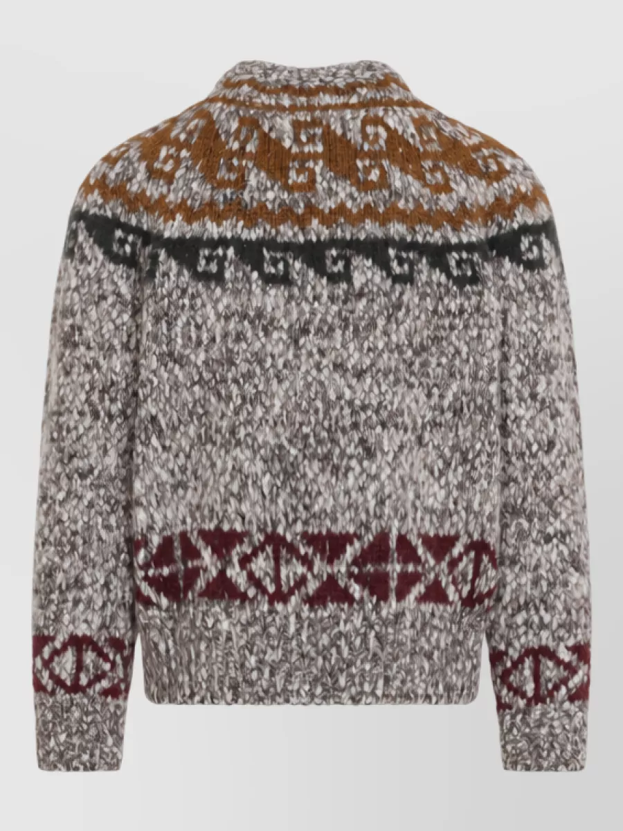 Moncler Grenoble Chunky-Knit Fair Isle Wool-Blend Jumper