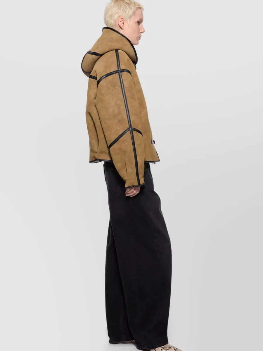 Stand Studio Faux Leather Hooded Coat