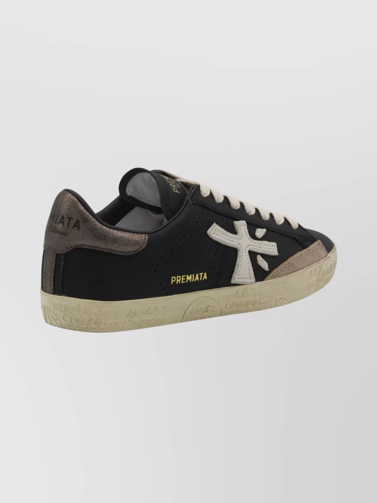 Premiata Casual Low Top Sneakers With Contrast Sole