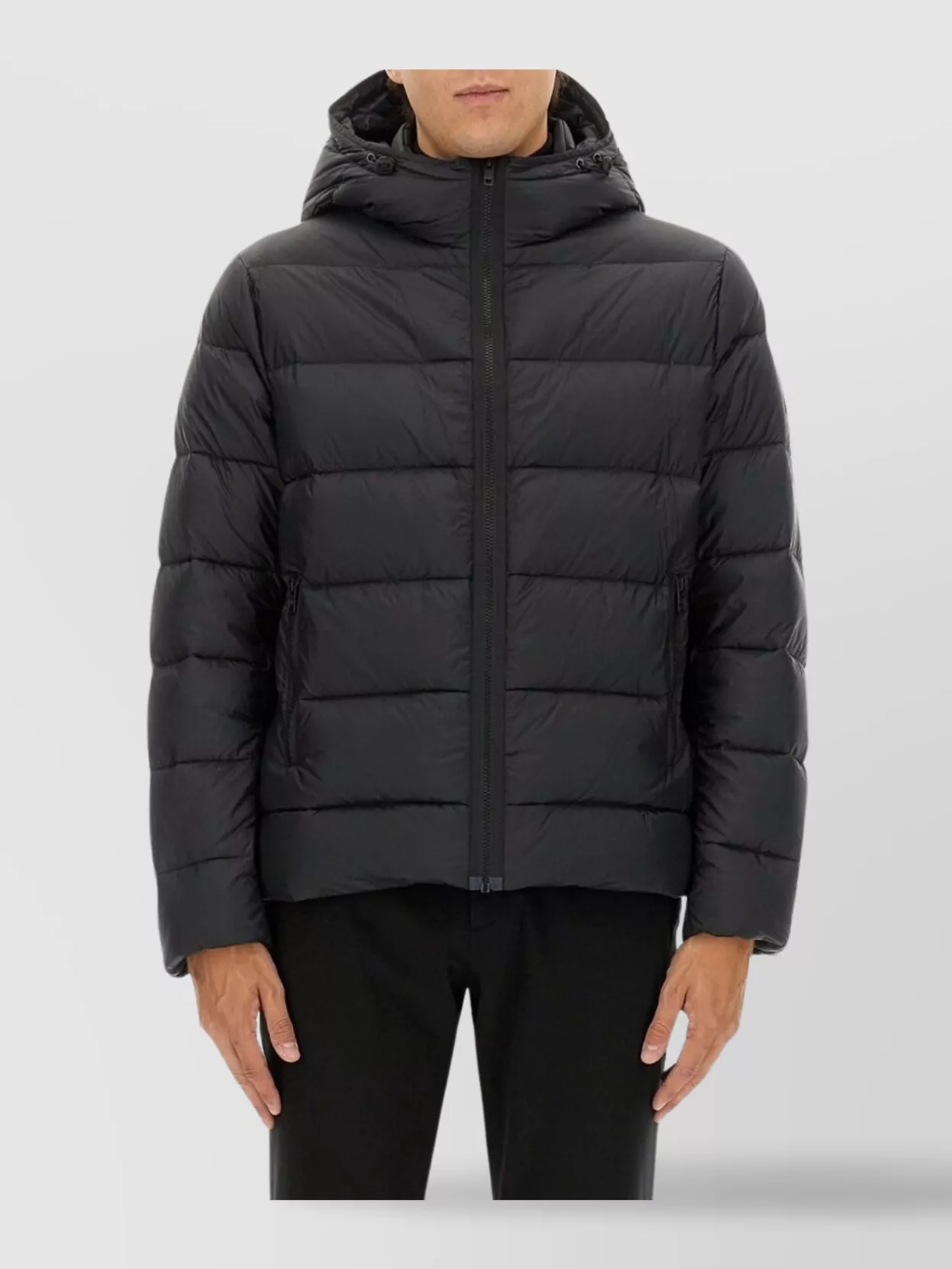Fay Hooded Quilted Jacket Side Pockets