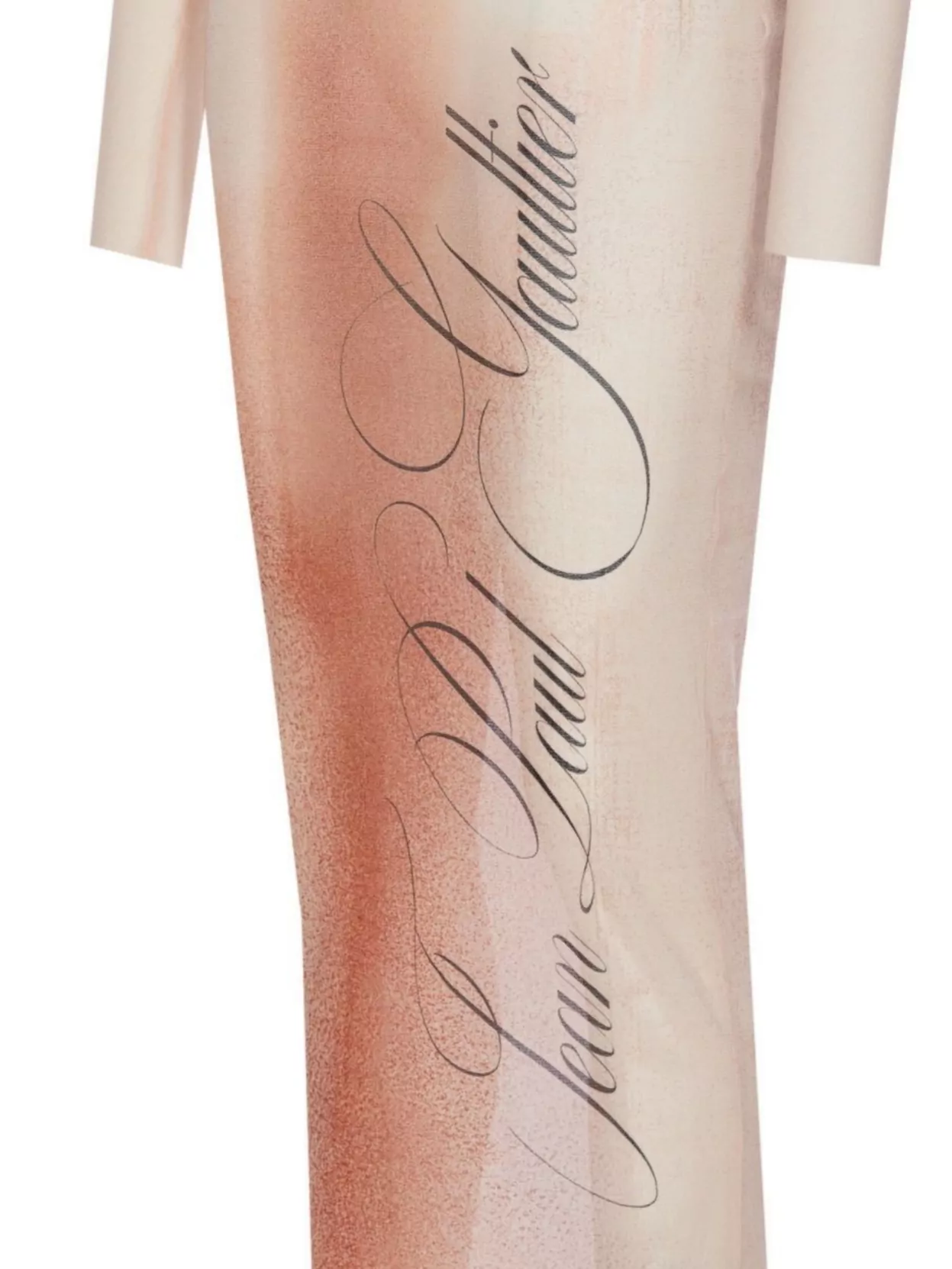 Shop Jean Paul Gaultier Long Sleeve Turtleneck Mesh Dress