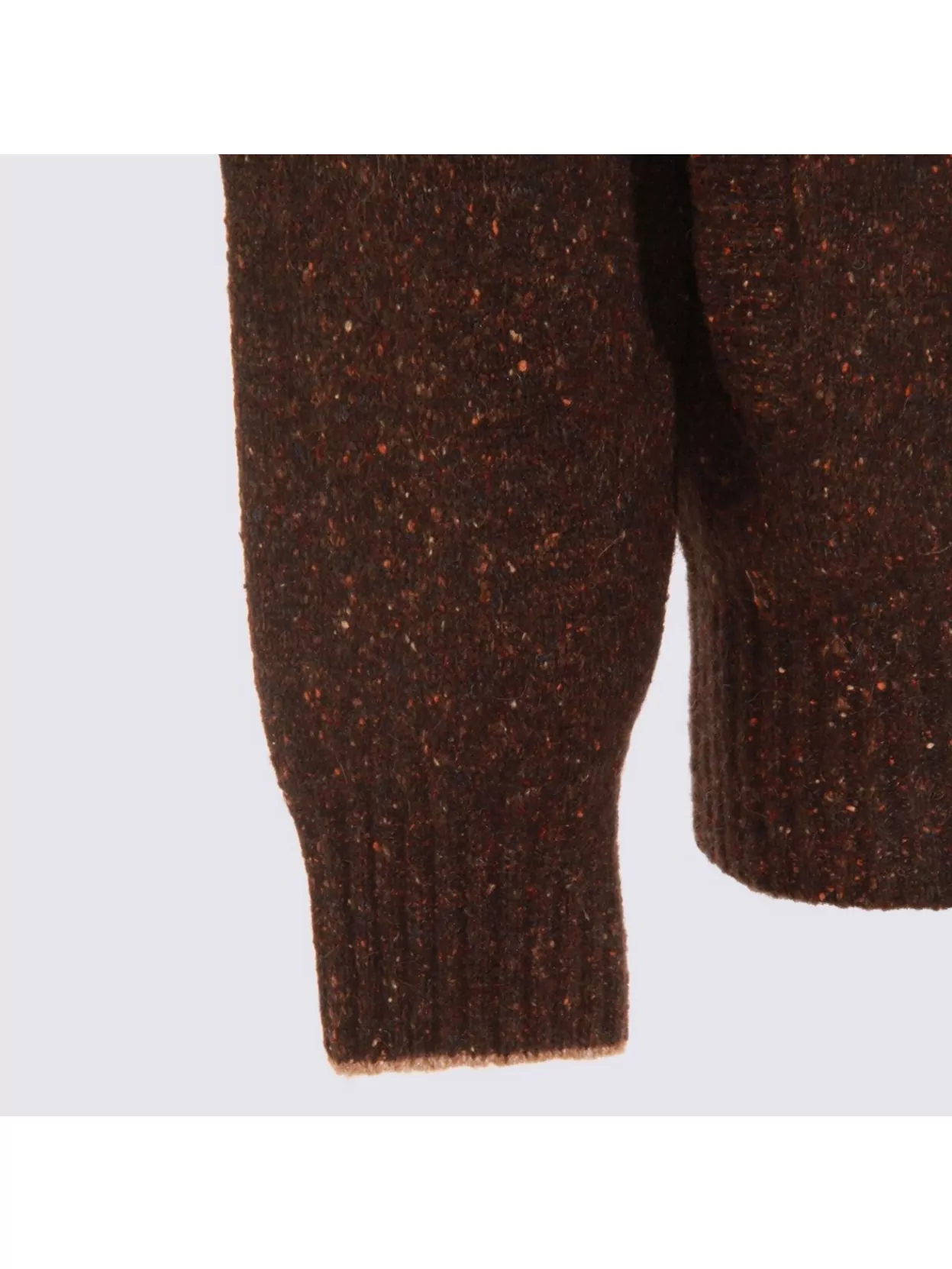 Brunello Cucinelli High Neck Ribbed Cuff And Hem Sweater