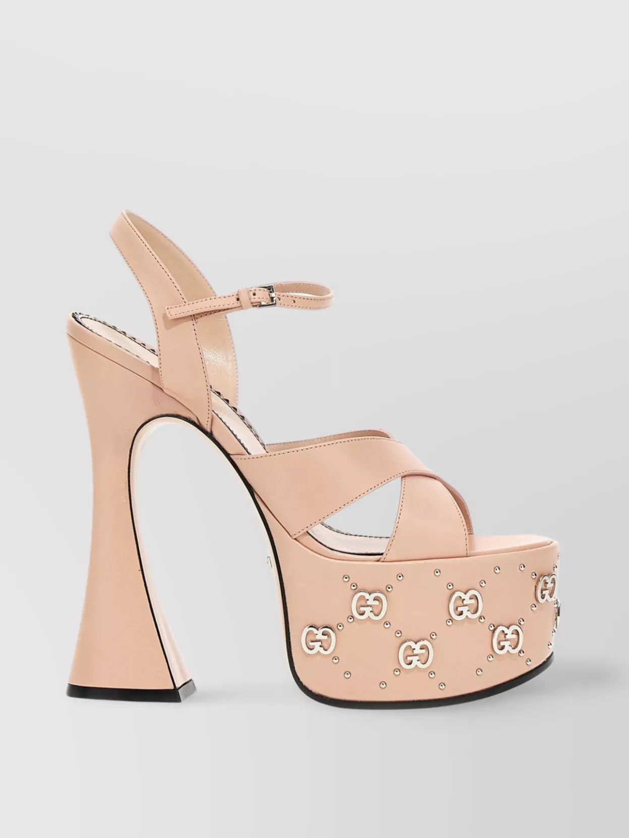 Shop Gucci 'gg Crossover' Leather Platform Sandals