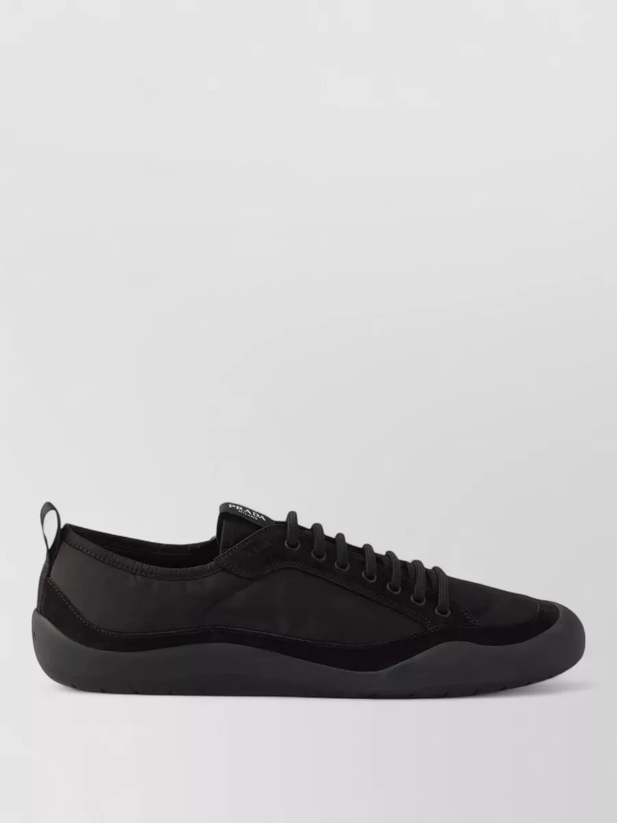 Prada Leather And Fabric Sneakers