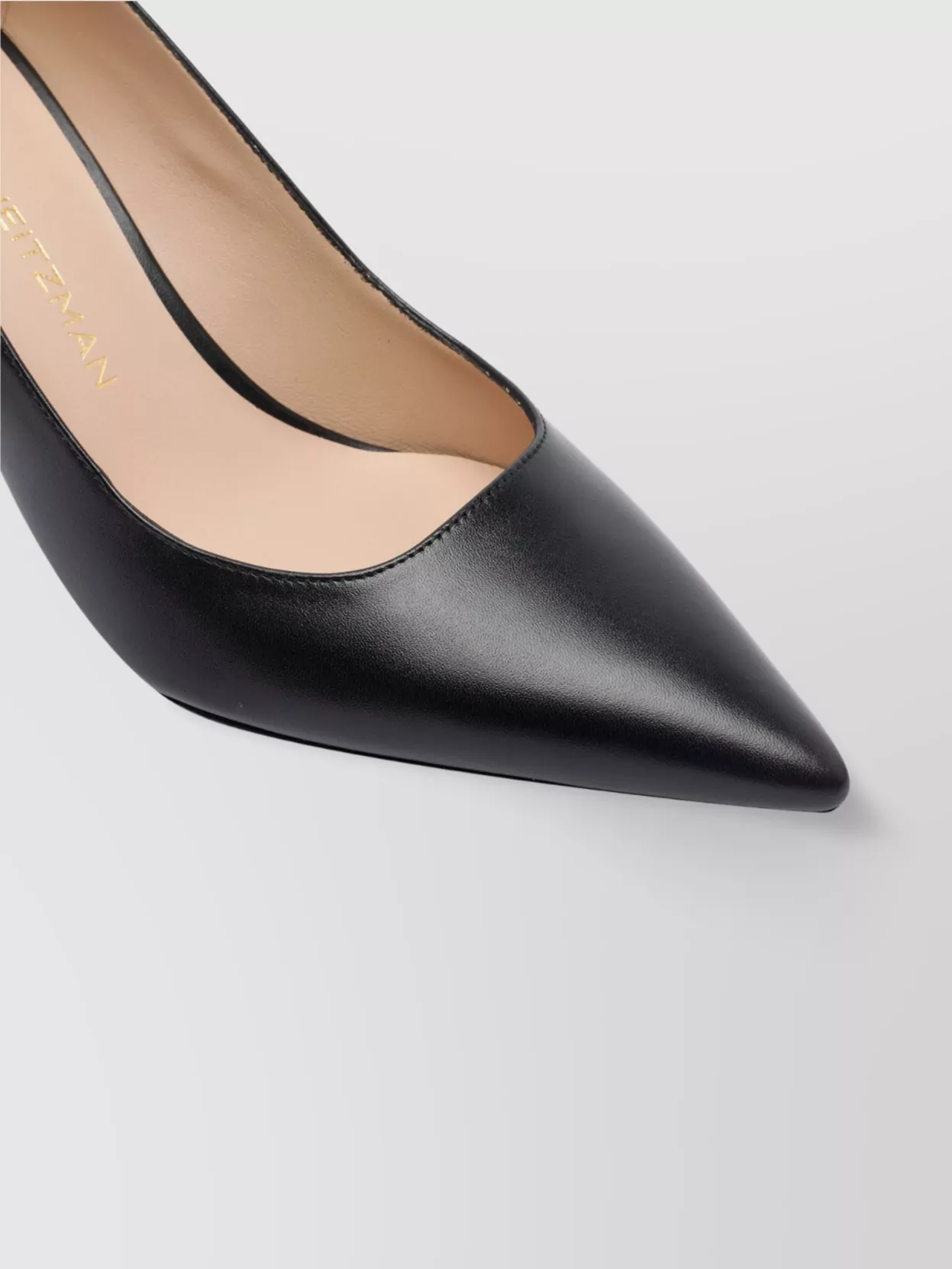 Stuart Weitzman Pointed Toe Leather Stiletto Heel Pumps