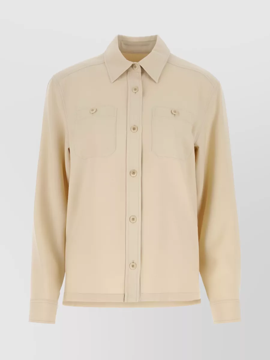 Shop Apc Chloé Chloé Versatile Layering Shirt In Cream