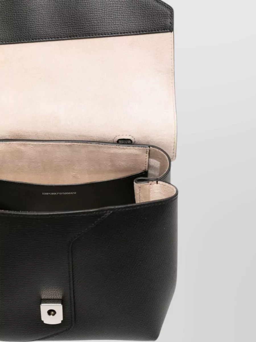 Emporio Armani Pebbled Leather Shoulder Bag