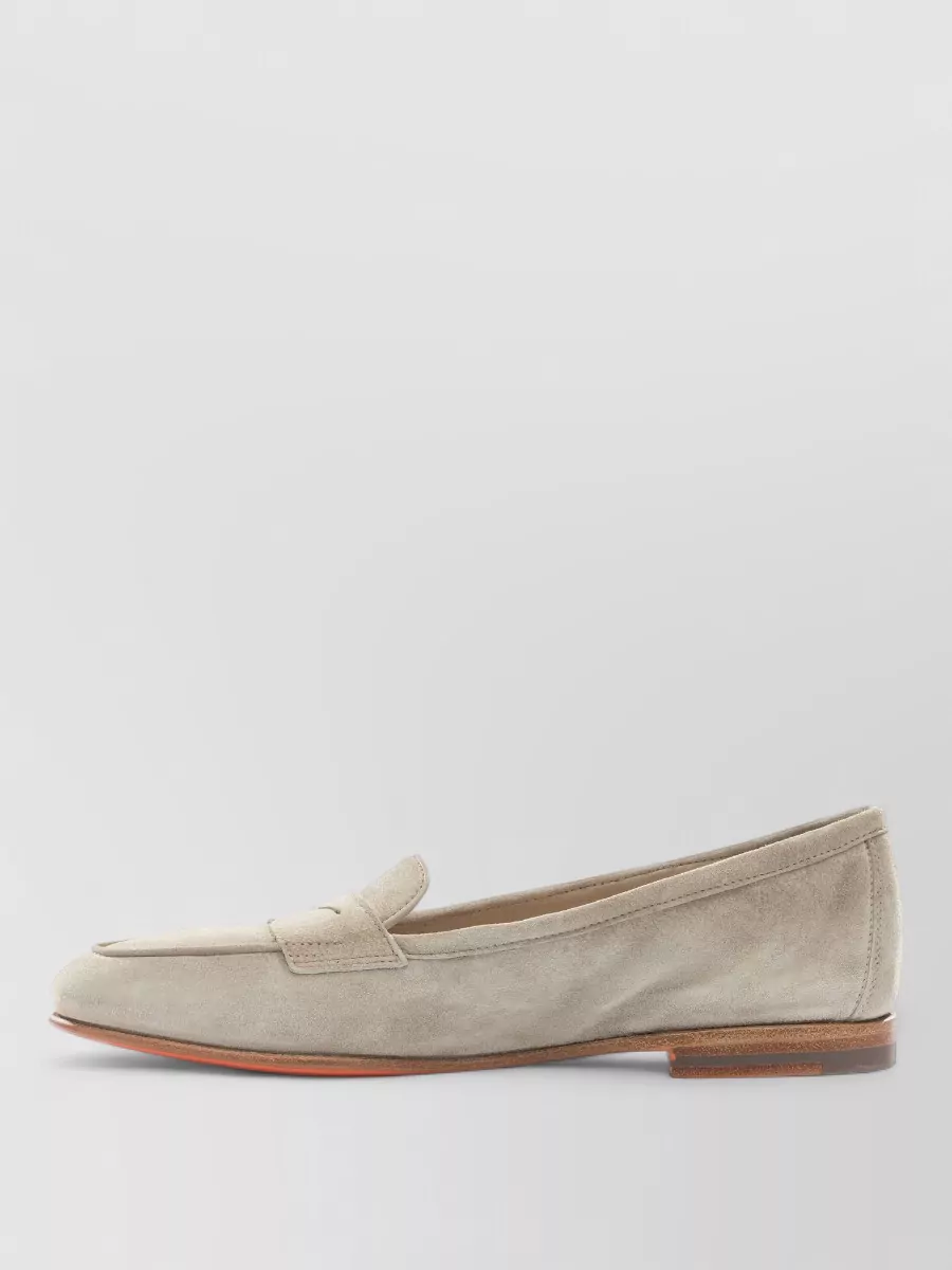 Santoni Carla Loafers Round Toe Suede Rubber Sole