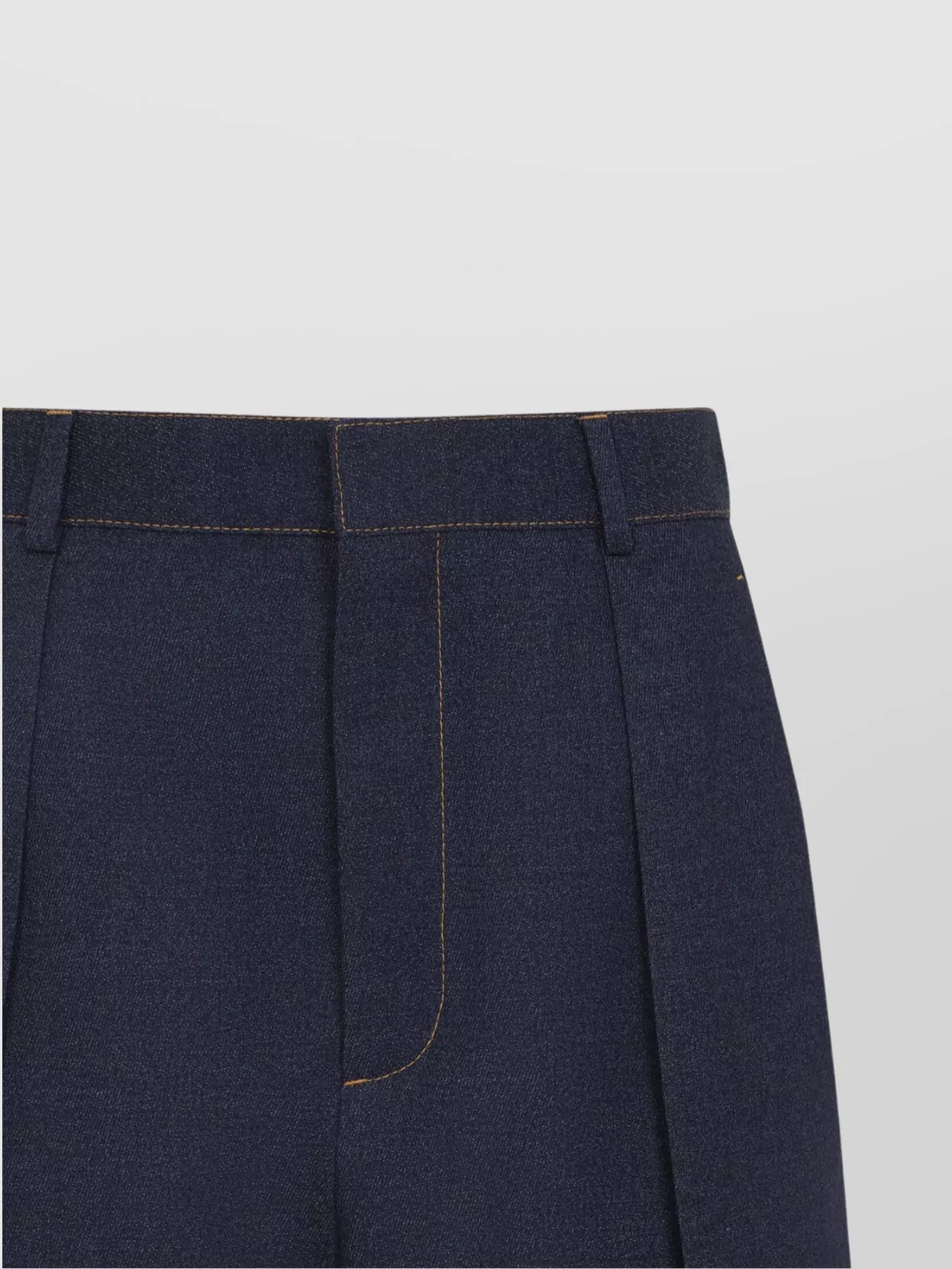 Bottega Veneta High Waist Wool Drill Trousers
