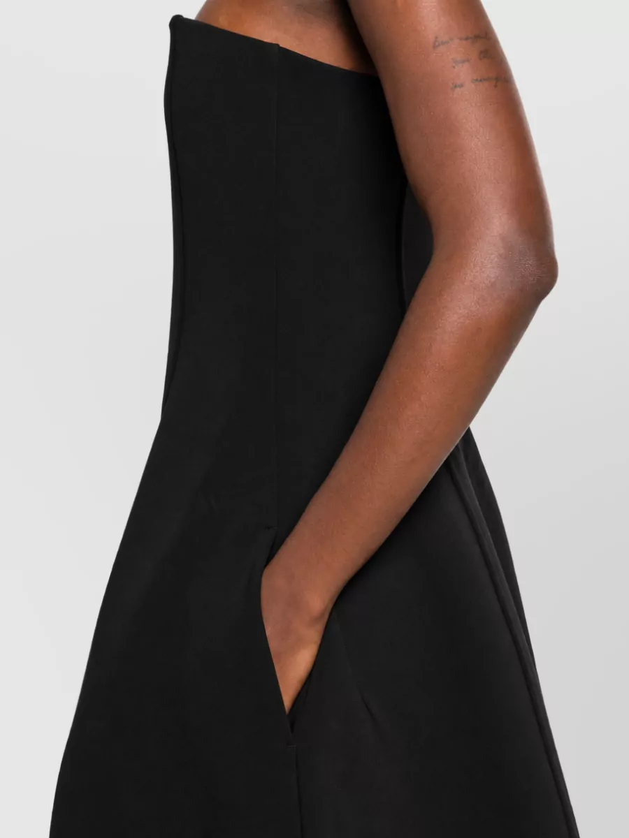 Totême Strapless Sleeveless Flared Dress