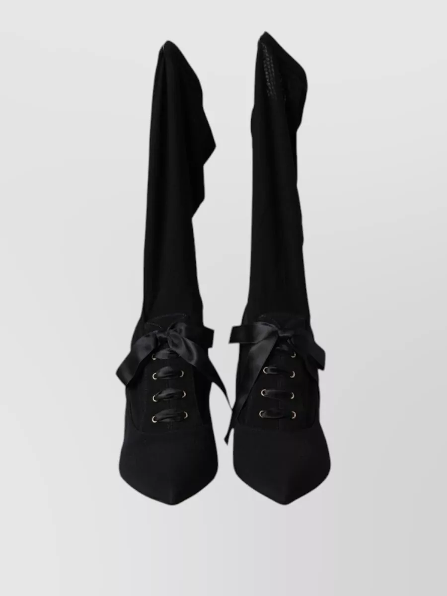 Dolce&Gabbana Stretch Mid Calf Stiletto Boots