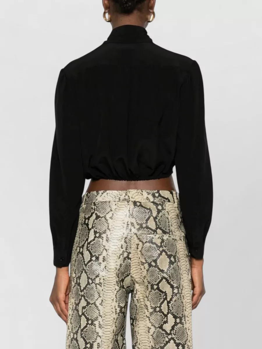 Saint Laurent Silk Lavalliere Blouse