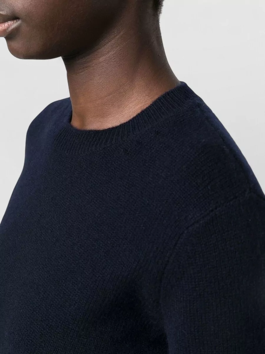 Lisa Yang Cashmere Fine-Knit Cropped Crew-Neck Sweater