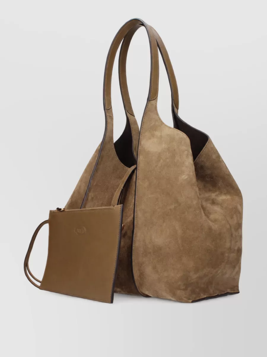 Tod's Bucket Suede Leather Tote Bag