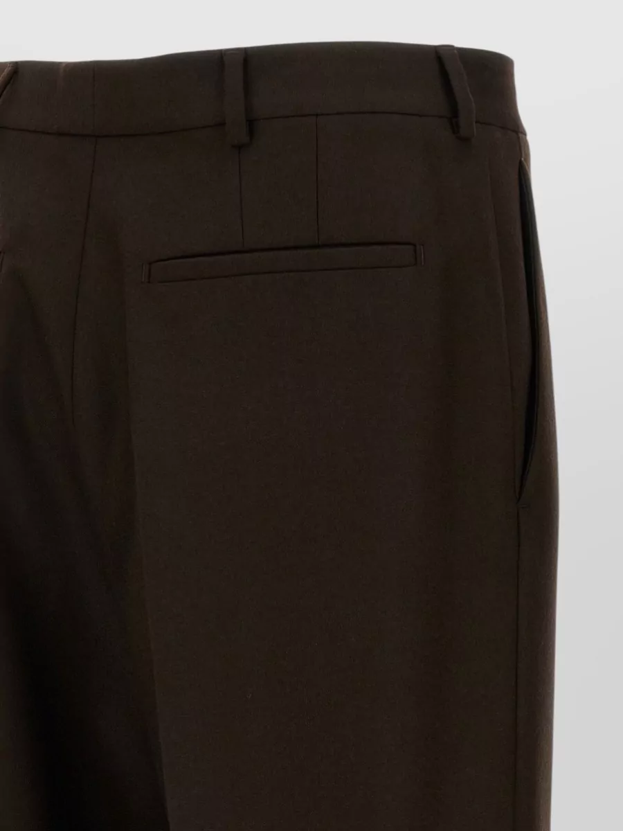 Saint Laurent Wool Flannel Mid-Rise Straight-Leg Bermuda Shorts
